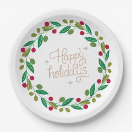 Christmas Paper Plates– Holiday Party Dining  Papieren Bordje