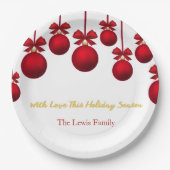 Christmas Paper Plates– Holiday Party Table Esse Papieren Bordje (Voorkant)
