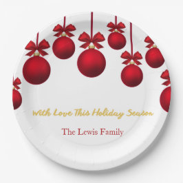 Christmas Paper Plates– Holiday Party Table Esse Papieren Bordje