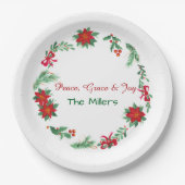 Christmas Paper Plates Papieren Bordje (Voorkant)