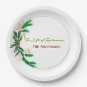 Christmas Paper Plates – Party Table Accessories Papieren Bordje (Voorkant)
