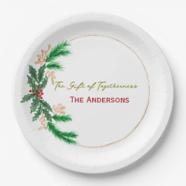 Christmas Paper Plates –  Party Table Accessories Papieren Bordje