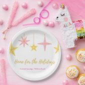 Christmas Paper Plates with Holiday Motifs Papieren Bordje (Feest)