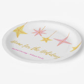 Christmas Paper Plates with Holiday Motifs Papieren Bordje (Gekanteld)