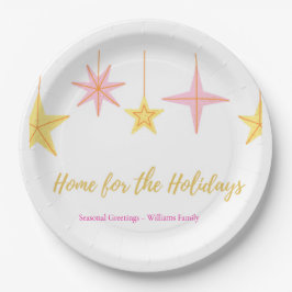 Christmas Paper Plates with Holiday Motifs Papieren Bordje