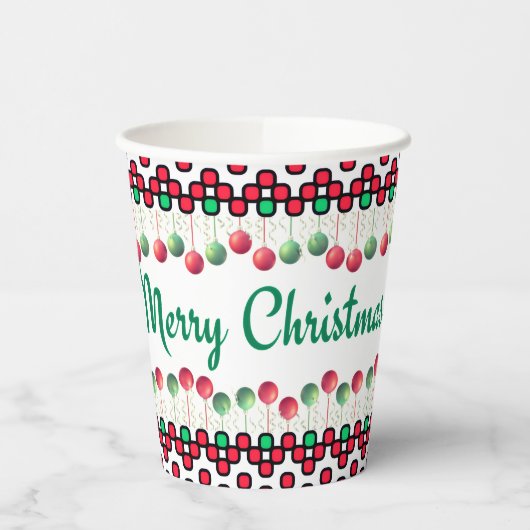 Christmas  papieren bekers (Links)