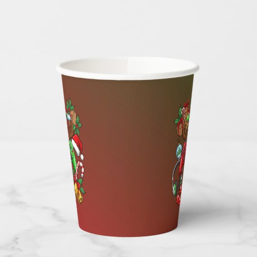 Christmas Papieren Bekers (Links)