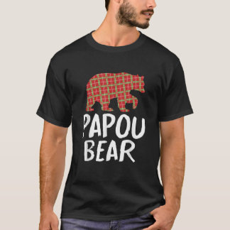 Christmas Papou Beer Red Buffalo Plaid Xmas Falimy T-shirt