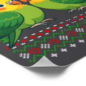 Christmas Parakeet Ugly Xmas Sweater Parakeets Lon Poster (Hoek)