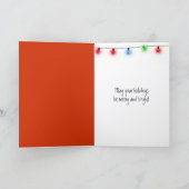 Christmas Parrot Holding a Cocktail Kaart (Binnen)