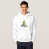 Christmas Parrot playing soccer Hoodie (Voorkant volledig)