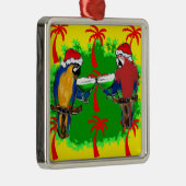 CHRISTMAS PARROTS METALEN ORNAMENT (Rechts)