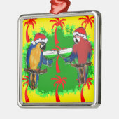 CHRISTMAS PARROTS METALEN ORNAMENT (Links)
