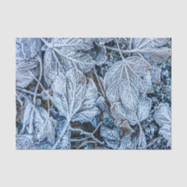 Christmas Party Blue Leaves Snow Holidays Winter Tissuepapier