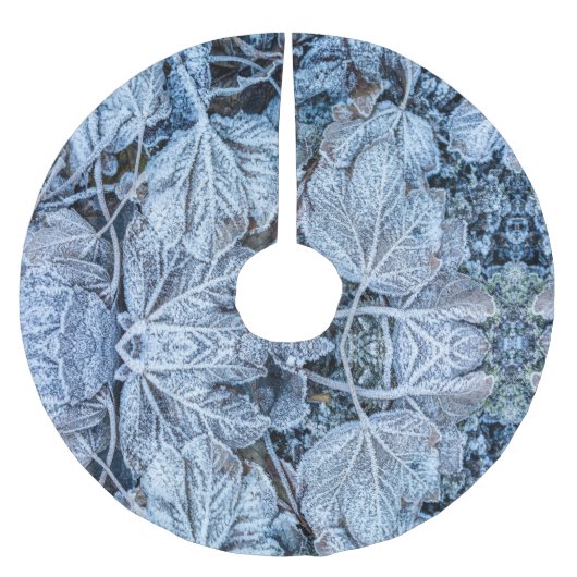 Christmas Party Blue Leaves Snow Winter Holidays Kerstboom Rok (Voorkant)