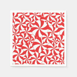 Christmas Party Candy Cane Paper Napkins Red Servet