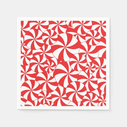 Christmas Party Candy Cane Paper Napkins Red Servet (Voorkant)