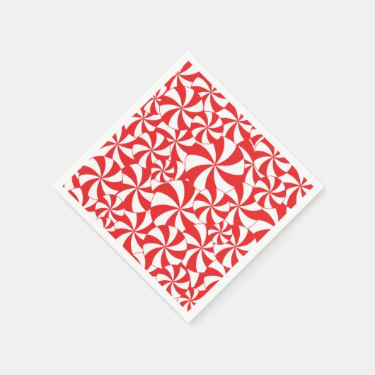 Christmas Party Candy Cane Paper Napkins Red Servet (Hoek)