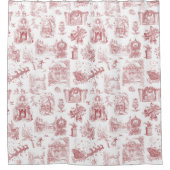 Christmas Party Chinoiserie Douchegordijn (Voorkant)