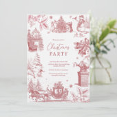 Christmas Party Chinoiserie Kaart (Staand voorkant)