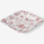 Christmas Party Chinoiserie Papieren Bordje (Gebogen)