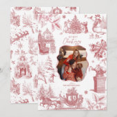 Christmas Party Chinoiserie Photo Feestdagenkaart (Voorkant / Achterkant)