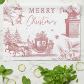 Christmas Party Chinoiserie Theedoek (Gevouwen)