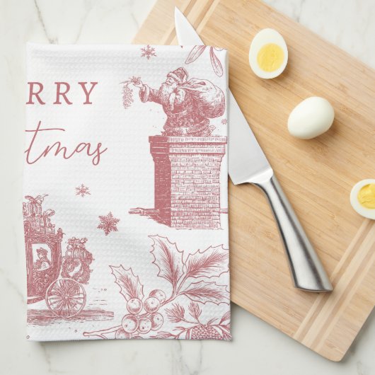 Christmas Party Chinoiserie Theedoek (Quarter Fold)