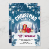 Christmas Party Event Flyer Kaart (Voorkant / Achterkant)