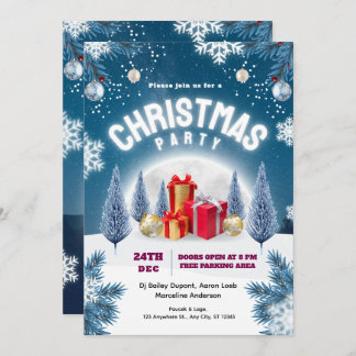 Christmas Party Event Flyer Kaart