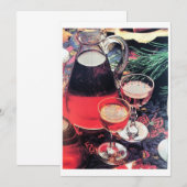 **CHRISTMAS PARTY** FAMILIE & FRIENDS INVITATION KAART (Voorkant / Achterkant)