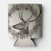 Christmas Party Floral Reindeer Golden Winter Blikjeskoeler (Voorkant)