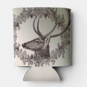 Christmas Party Floral Reindeer Golden Winter Blikjeskoeler (Achterkant)