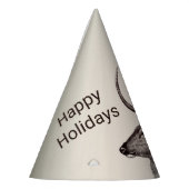 Christmas Party Floral Reindeer Golden Winter Feesthoedjes (Links)