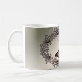 Christmas Party Floral Reindeer Golden Winter Koffiemok (Links)