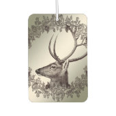 Christmas Party Floral Reindeer Golden Winter Luchtverfrisser (Voorkant)