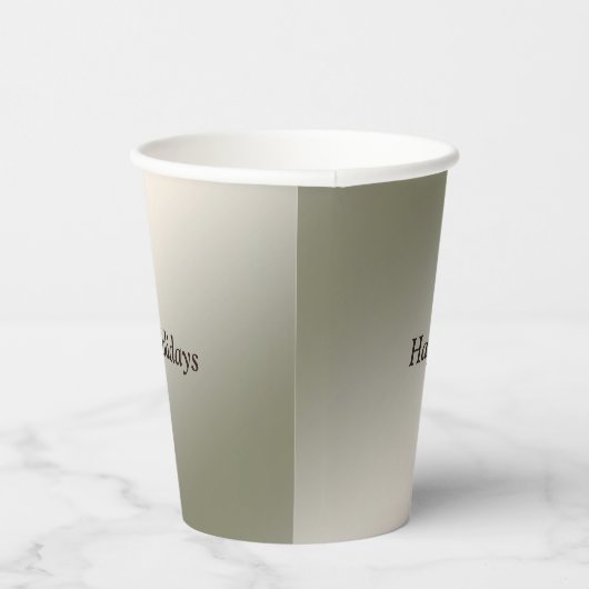 Christmas Party Floral Reindeer Golden Winter Papieren Bekers (Rechts)