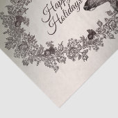 Christmas Party Floral Reindeer Golden Winter Tissuepapier (Detail)