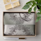 Christmas Party Floral Reindeer Golden Winter Tissuepapier (Geschenk)