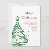 Christmas Party Friends Invitation Bedankkaart (Voorkant)