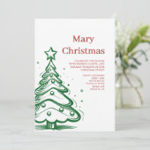 Christmas Party Friends Invitation Bedankkaart (Staand voorkant)