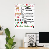 Christmas Party Gift Exchange Dice Game Poster (Thuiskantoor)