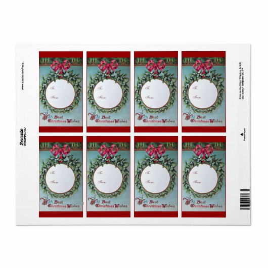 CHRISTMAS PARTY GIFT LABEL (Full Sheet)