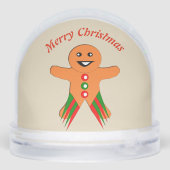 Christmas Party Gingerbread Man Custom Sneeuwbol (Achterkant)