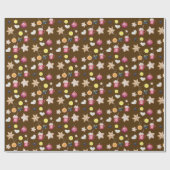 Christmas Party Gingerbread Watercolor Cadeaupapier (Vlak)