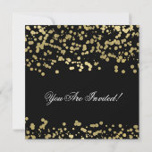 Christmas Party Gold Foil Confetti Kaart (Achterkant)