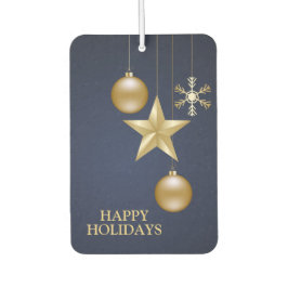 Christmas Party Golden Ornament Navy Blue Elegant Luchtverfrisser