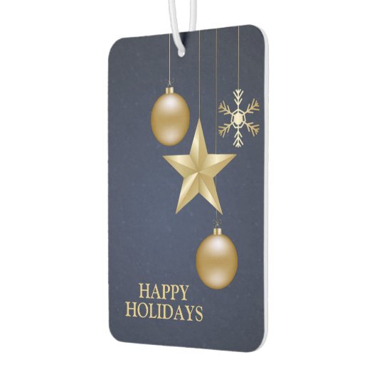 Christmas Party Golden Ornament Navy Blue Elegant Luchtverfrisser (Links)