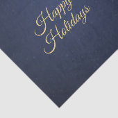 Christmas Party Golden Ornament Navy Blue Elegant Tissuepapier (Detail)