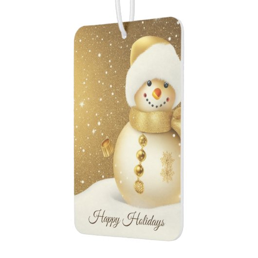 Christmas Party Golden Snowman Snowflakes Holidays Luchtverfrisser (Links)